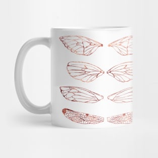 Insect Wings Rose Gold - Butterfly, Moth, Cicada, and Dragonfly Mug